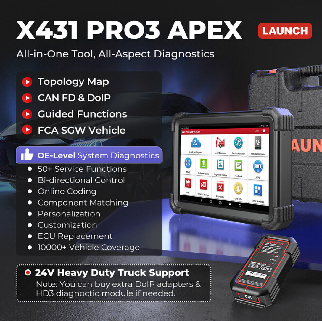 Launch X431 Pro3 Apex Professional Diagnostic Scan Tool