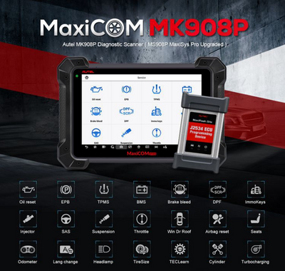 Autel MaxiCOM MK908p Automotive ECU Programmer with J2534 Diagnostic Scan Tool