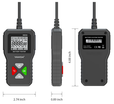 KINGBOLEN BM550 Vehicle Battery Tester 6-24V