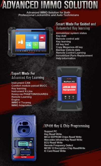Autel MaxiIM IM608 Professional Key Programming Tool With Autel APB112 Smart Key Simulator and G-BOX2 Adapter