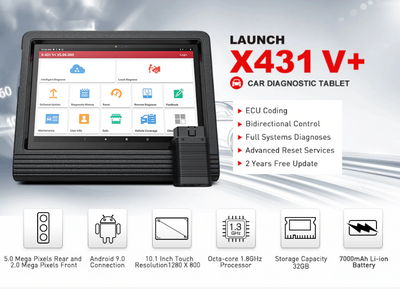 Launch X431 V+ With Truck & HD 24V Module Diagnostic Scan Tool Full System ECU Coding