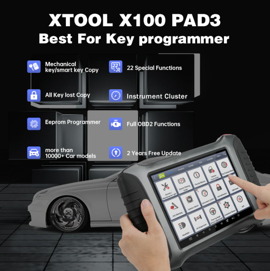XTOOL X100 PAD3 Elite Tablet IMMO Key Programmer, Odometer Diagnostic Scan Tool